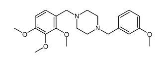 1-[(3-methoxyphenyl)methyl]-4-[(2,3,4-trimethoxyphenyl)methyl]piperazine结构式