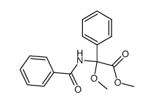 α-methoxy-N-benzoyl-phenylglycine methyl ester Structure
