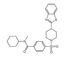 Benzamide, 4-[[4-(2-benzothiazolyl)-1-piperidinyl]sulfonyl]-N-cyclohexyl-N-methyl- (9CI) structure