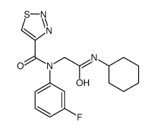 1,2,3-Thiadiazole-4-carboxamide,N-[2-(cyclohexylamino)-2-oxoethyl]-N-(3-fluorophenyl)-(9CI)结构式