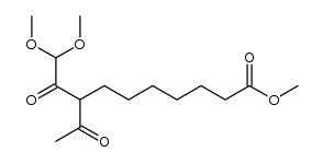 methyl 8-acetyl-10,10-dimethoxy-9-oxodecanoate结构式