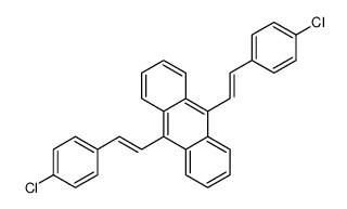 9,10-bis[2-(4-chlorophenyl)ethenyl]anthracene结构式