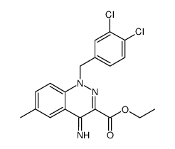 1-(3,4-Dichloro-benzyl)-4-imino-6-methyl-1,4-dihydro-cinnoline-3-carboxylic acid ethyl ester结构式