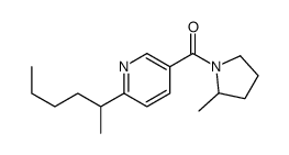 (6-hexan-2-ylpyridin-3-yl)-(2-methylpyrrolidin-1-yl)methanone结构式