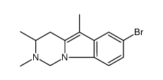 1,2,3,4-Tetrahydro-7-bromo-2,3,5-trimethylpyrimido[1,6-a]indole结构式