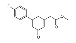 methyl 2-[5-(4-fluorophenyl)-3-oxocyclohexen-1-yl]acetate结构式
