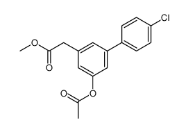 5-(Acetyloxy)-4'-chloro-(1,1'-biphenyl)-3-acetic acid methyl ester structure