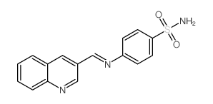 4-(quinolin-3-ylmethylideneamino)benzenesulfonamide结构式