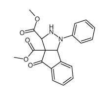 4-oxo-1-phenyl-2,3,4,8b-tetrahydro-1H-indeno[1,2-c]pyrazole-3,3a-dicarboxylic acid dimethyl ester结构式