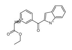 ethyl 2-[3-(1H-indole-2-carbonyl)pyridin-1-ium-1-yl]acetate,bromide Structure