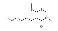 methyl 2-[bis(methylsulfanyl)methylidene]nonanoate结构式