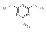 1,3,5-Triazine-2-carboxaldehyde,4,6-bis(methylthio)- structure