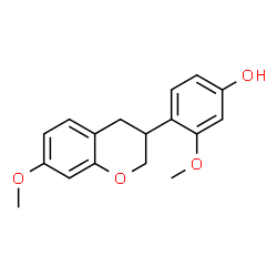 4-(3,4-Dihydro-7-methoxy-2H-1-benzopyran-3-yl)-3-methoxyphenol结构式