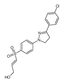 3-{4-[3-(4-chloro-phenyl)-4,5-dihydro-pyrazol-1-yl]-benzenesulfonyl}-prop-2-en-1-ol结构式