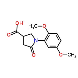 1-(2,5-DIMETHOXYPHENYL)-5-OXOPYRROLIDINE-3-CARBOXYLIC ACID结构式