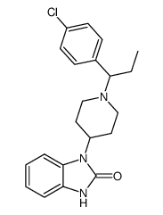 1-{1-[1-(4-chloro-phenyl)-propyl]-piperidin-4-yl}-1,3-dihydro-benzoimidazol-2-one结构式