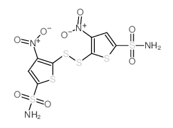 2-Thiophenesulfonamide,5,5'-dithiobis[4-nitro- (9CI) Structure