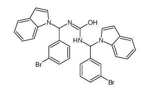 1,3-bis[(3-bromophenyl)-indol-1-ylmethyl]urea结构式