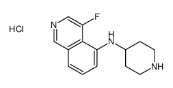 4-fluoro-N-piperidin-4-ylisoquinolin-5-amine,hydrochloride结构式