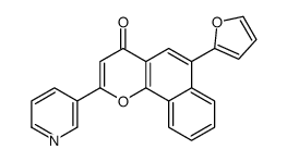 6-(furan-2-yl)-2-pyridin-3-ylbenzo[h]chromen-4-one Structure