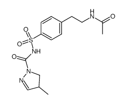 N-(2-{4-[(4-Methyl-4,5-dihydro-pyrazole-1-carbonyl)-sulfamoyl]-phenyl}-ethyl)-acetamide结构式
