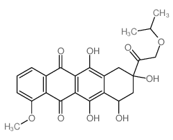 6,8,10,11-tetrahydroxy-1-methoxy-8-(2-propan-2-yloxyacetyl)-9,10-dihydro-7H-tetracene-5,12-dione structure