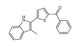 [5-(3-methyl-1H-indol-2-yl)thiophen-2-yl]-phenylmethanone结构式