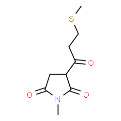 2,5-Pyrrolidinedione, 1-methyl-3-[3-(methylthio)-1-oxopropyl]- (9CI)结构式