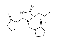 (2S)-2-[bis[(2-oxopyrrolidin-1-yl)methyl]amino]-4-methylpentanoic acid结构式