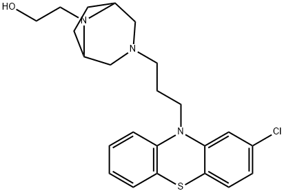 3-[3-(2-Chloro-10H-phenothiazin-10-yl)propyl]-3,8-diazabicyclo[3.2.1]octane-8-ethanol结构式