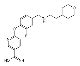 6-[2-fluoro-4-[[2-(oxan-4-yl)ethylamino]methyl]phenoxy]pyridine-3-carboxamide Structure