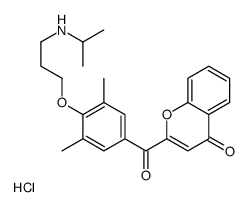 2-[3,5-dimethyl-4-[3-(propan-2-ylamino)propoxy]benzoyl]chromen-4-one,hydrochloride Structure