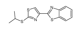 2-(2-propan-2-ylsulfanyl-1,3-thiazol-4-yl)-1,3-benzothiazole Structure