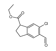 ethyl 6-chloro-5-formyl-2,3-dihydro-1H-indene-1-carboxylate结构式