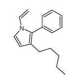1-ethenyl-3-pentyl-2-phenylpyrrole结构式