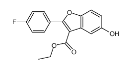 2-(4-氟苯基)-5-羟基-3-苯并呋喃羧酸乙酯结构式