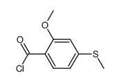 2-METHOXY-4-METHYLSULFANYLBENZOYL CHLORIDE structure