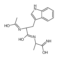 (2S)-2-acetamido-N-[(2S)-1-amino-1-oxopropan-2-yl]-3-(1H-indol-3-yl)propanamide结构式