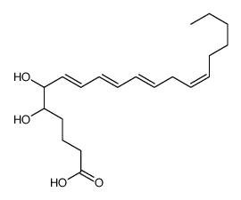 5,6-dihydroxy-7,9,11,14-eicosatetraenoic acid结构式