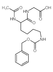 2-[(2-acetamido-6-phenylmethoxycarbonylamino-hexanoyl)amino]acetic acid结构式