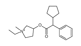 (1-ethyl-1-methylpyrrolidin-1-ium-3-yl) 2-cyclopentyl-2-phenylacetate Structure