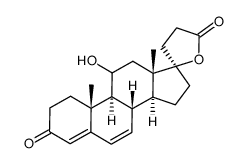 11-ALPHA-HYDROXY-3-OXOPREGNA-4,6-DIENE-21,17-ALPHA-CARBOLACTONE结构式