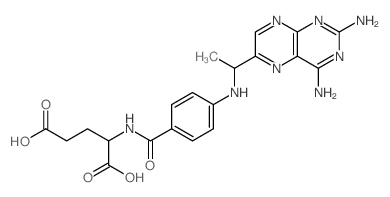 Glutamic acid, N-[p-[[1- (2, 4-diamino-6-pteridinyl)ethyl]amino]benzoyl]-, L-结构式