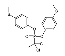 1-[1,1-dichloroethyl-(4-methylsulfanylphenoxy)phosphoryl]oxy-4-methylsulfanylbenzene Structure