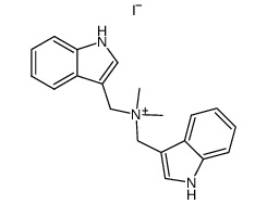 bis(indol-3-ylmethyl)dimethylammonium iodide结构式