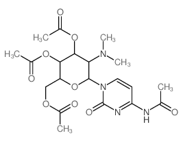 Acetamide,N-[1,2-dihydro-2-oxo-1-[3,4,6-tri-O-acetyl-2-deoxy-2-(dimethylamino)-b-D-glucopyranosyl]-4-pyrimidinyl]- structure