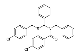 p-chlorobenzyl-α-(N-benzyl-p-chlorobenzamido)benzyl sulfide Structure