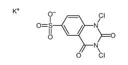 potassium 1,3-dichloro-1,2,3,4-tetrahydro-2,4-dioxoquinazoline-6-sulphonate结构式