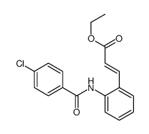 ethyl 3-[2-[(4-chlorobenzoyl)amino]phenyl]prop-2-enoate结构式