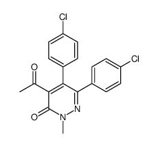 4-acetyl-5,6-bis(4-chlorophenyl)-2-methylpyridazin-3-one结构式